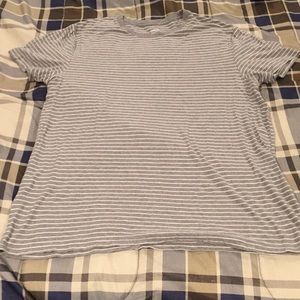 Sonoma gray & white stripe tee